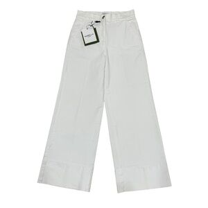 Marella Women's Size 6 US White Lava Denim Wide Leg Jeans Pants Trouser NWT $275